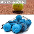 Magicorange Tennis Balls, 12 Pack Advanced Training Tennis Balls Practice Balls, Come with Mesh Bag for Easy Transport, Good for Beginner Training Ball