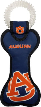 Pets First NCAA Auburn Tigers Dental Dog TUG Toy with Squeaker. Tough PET Toy for Healthy Fun, Teething & Cleaning Pets Teeth & Gum