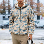 Men's Camouflage Hunting Fleece Lined Hoodie Camo Jackets Zip Up Long Sleeve Casual Winter Coats Hood Outerwear