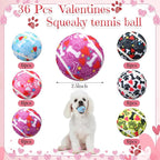 36 Pcs Dog Squeaky Tennis Balls 2.5 Inch Interactive Pet Toys Ball for Small Medium Large Dog Plush Chew Toys Teeth Cleaning for Aggressive Chewers Cat Interactive Training