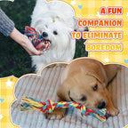 100 Pieces Knot Rope Dog Toys Multi Color Puppy Chew Toy Cotton Puppy Toys Dental Dog Teething Toys 2 Knot Dog Tug for Small and Medium Dogs Aggressive Chewers Supplies