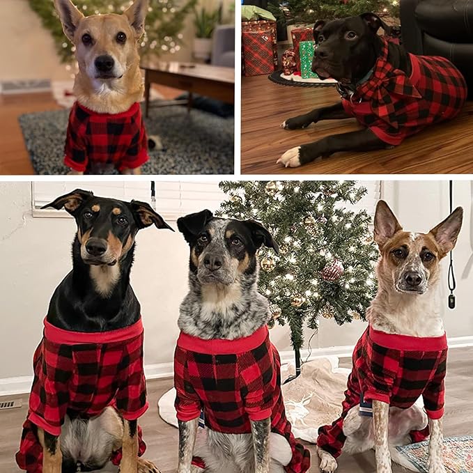 SCENEREAL Dog Pajamas for Small Medium Large Dogs Boys Girls - Soft Pet Sweater Clothes Warm Puppy Onesie Outfits for Doggie Winter Christmas - Dog Jammies Pjs