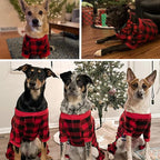 SCENEREAL Dog Pajamas for Large Sized Dogs - Soft Pet Sweater Clothes Pjs, Warm Comfy Puppy Coat Onesie Outfits for L XL XXL Doggie Winter, Holiday Christmas Dog Costume Jammies