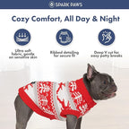 Spark Paws Christmas Dog Sweater - Ultra Soft Holiday Knit Sweater for Small, Medium & Large Dogs, Cute Pet Sweater for French Bulldogs & Big Dogs, Potty V Cut Design Jacket (Winter Wonderland, L)