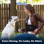 Puppington Certified Home Compostable Poop Bags - ASTM D6400 Compliant - 270 Extra Thick Bags - Plant Based - Pairs with Puppington 3-in-1 Bag & Fits all Standard Poop Bag Dispensers (Onyx Black)