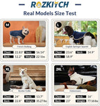 ROZKITCH Reversible Sherpa Dog Sweater, Lightweight Polar Fleece Sweater with Embroidery, Adjustable Double-Sided Plush Sweatshirt for Large Breeds DarkBlue 3XL