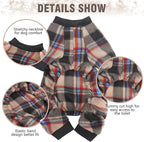 SCENEREAL Fall Dog Pajamas for Small Dogs, Thanksgiving Small Dogs Sweater, Soft and Warm Puppy Clothes, Holiday Onesie Christmas Outfits for Doggie Cold Winter - Dog Jammies Pjs