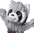 Tug of War Dog Toy, Durable Large Breed Dog Toy, Though Stuffed Dog Squeaky Toy with Crinkle Paper for Small, Middle and Big Dogs(Raccoon)