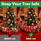Cat Tunnel Christmas Tree Skirt for Indoor Cats with Bed,Christmas Cat Tunnel Peekaboo Cave Play Christmas Tree Cat Tunnels,Cute Cat Donut Toys Tunnel Skirt Hideout Under Tree