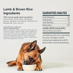 JustFoodForDogs Pantry Fresh Wet Dog Food, Complete Meal or Dog Food Topper, Lamb & Brown Rice Human Grade Dog Food Recipe - 12.5 oz (Pack of 6)