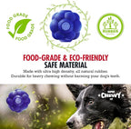 SuperChewy Tough Tumbler Ball Toy | Lifetime Replacement | Strong Natural Rubber | Smear Treats Inside to Excite Dogs | Ultra Durable Chewing Toy for Aggressive Chewers | for All Breeds