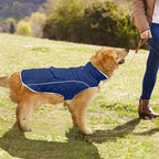 Malier Dog Winter Coat, Windproof Dog Cold Weather Coats with Real Pocket, Winter Extra Warm Pet Coat Fleece Jacket Reflective Clothes for Small Medium Large Dogs and Puppy (Blue, X-Large)
