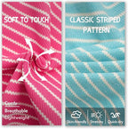 KYEESE 2Pack Dog Shirts Striped for Small Dogs Soft Stretchy Dog T-Shirts Lightweight Tank Top Sleeveless Vest Breathable Cat Outfit, Small, Rose Red+Blue