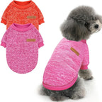 2 Pieces Pet Dog Classic Knitwear Sweater, Fleece Coat for Small,Medium Dogs,Warm Pet Dog Cat Clothes,Soft Puppy Customes for Chihuahua Yorkshire Tzu (Rose Red Orange,XS)