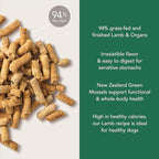 K9 Natural Lamb Freeze Dried Dog Food, High-Meat Natural Complete Meal or Meal Toppers for Dogs, Grass-Fed Lamb from New Zealand, Grain-Free, GMO-Free, Complete & Balanced Nutrition, 3.5oz