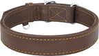 Riparo Dog Collar - Genuine Leather Dog Collars - Heavy Duty Dog Collar for Medium Large and Extra Large Dog Breeds (XL: 1.5” Wide for 22” - 26” Neck, Brown)