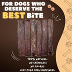 Woofley's - 10-12 Inch Esophagus Jerky (50 Count) - Gullet Sticks for Dogs - Safe Jerky Dog Chews -Easily Digestible Bully Sticks