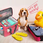 Multi-Function Pet Travel Bag - Ideal for Week Away/Overnight Trips - Cat & Dog Travel Accessories with Diaper Bag Style & Multiple Pockets