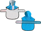 Dog Raincoat Waterproof Reflective Slicker - Lightweight Breathable Hooded Poncho Rain Coat Jacket with Adjustable Belly Strap and Leash Hole for Small Medium Large Dogs (X-Large, Blue)