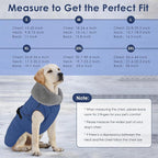 Dog Coat, Waterproof Dog Winter Jacket with Adjustable Buckle, Reflective Turtleneck Pet Snow Vest Warm Fleece Sweater for Small Medium Large Dogs - Blue, 2XL