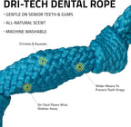 Playology Dog Toys | Dri-Tech Dental Rope Toy for Dogs - Gentle on Teeth | Medium Peanut Butter Scented Toy - Easy to Clean and Made from Non Toxic Materials