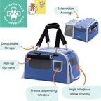 New Premium Soft-Sided 2-in-1 Kittyrama Cat Carrier & Home Hideaway – Vet-Recommended Calming Den, Dual-Use Lounge & Travel Carrier with SBS Zippers, Airline-Approved Under-Seat Fit