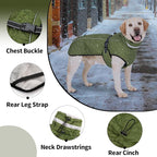 Dog Winter Coat for Small Medium Dogs, Reflective Dog Winter Jacket, Thick Fleece Snowsuit & Christmas Vest, Warm Water-Resistant Puppy Coat, Small Doggie Jackets for Cold Weather
