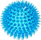 Spiky Ball and Bone for Small Dogs - Puppy Teething Toys Bone Dog Toy Set for Smart Newborn Pet - Doggy Interactive Chew Mini Dental