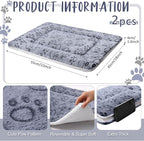 VitalCozy 2 Pack Self Warming Cat Mat Self Heating Pad Bed Reversible Machine Washable Reflects Body Heat Warm Thermal Pet Pad Crate Blanket for Feral and Indoor Cat (Grey,22'' X 18'',Dog Paw)