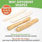 MON2SUN Dog Rawhide Rolls Twist Sticks 6.5 Inch Chew Treats Chicken Flavor 18 Count for Puppy and Small Dogs