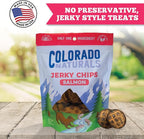 Colorado Naturals Salmon Jerky Chips Dog Treats, 6 oz – All-Natural, Made in USA, No Fillers or Preservatives – Wild Alaskan Caught, Rich with Omega-3