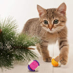 Weewooday 6 Pieces Cat Toy Ball Sisal Ball Interactive Rolling Scratch Cat Toy (Random Color)
