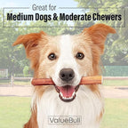 ValueBull Bully Sticks for Dogs, Medium 6 Inch, 400 Count Wholesale Pack - All Natural, Grass Fed, Single Ingredient, Long Lasting Dog Treats