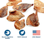 Best Bully Sticks Pig Ears for Dogs - 12 Count (Pack of 1) - All-Natural, USA Baked and Packed, Single Ingredient, 100% Pork, Easily Digestible - Puppies, Small, Medium, Large