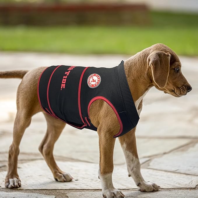 NCAA Alabama Crimson Tide Dog Anxiety Calming Shirt Soothing Vest, Dogs Cats with Anxiety, Fears, Fireworks, Loud Noises, Dark, Lonely Keeps Dogs Calm & Feeling Safe, Relaxing Jacket, X-Small