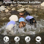 2 Pack Summer Dog Shirt, Quick Dry Cooling T-Shirts for Large Dogs, Sun Protection Breathable Vest, Durable Regulate Temperature Dog Clothes, Blue+Grey, 4XL