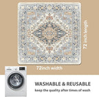 nunubaby Washable Pee Pads for Dogs, Stylish, Non-Slip and Leak-Proof Pee Pads. Reusable Potty Pads for Dogs for Crates and Floors.(Beige/Multi, 72" x72")