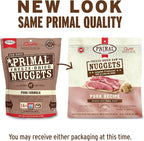 Primal Freeze Dried Raw Dog Food Nuggets, Pork, Complete & Balanced Meal, Also Use as Topper or Treat, Premium, Healthy, Grain Free, High Protein Raw Dog Food, 14 oz (Pack of 4)