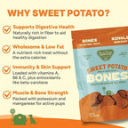 Gaines Family Farmstead Sweet Potato Dog Bones 4 Pack – 32 oz Bags, All-Natural, Single Ingredient, Grain-Free Dog Treats for Digestive Health, Training & Rewards – High-Fiber, Made in USA