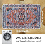 nunubaby Washable Pee Pads for Dogs, Stylish, Non-Slip and Leak-Proof Pee Pads. Reusable Potty Pads for Dogs for Crates and Floors.(Red/Floral, 24" x36")