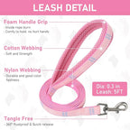 GAMUDA Small Dog Harness Collar and Leash Set, Step in No Chock No Pull Soft Mesh Adjustable Dog Vest Harnesses Plaid Reflective for Dogs Puppy Cats Kitten Rabbit (Pink, XXXS)