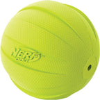 Nerf Dog Rubber Ball Dog Toy with Squeaker, Lightweight, Durable and Water Resistant, 4 Inch Diameter for Medium/Large Breeds, Single Unit, Green
