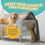 Mimi&Bubu [0.2 mm Extra-Thick BPA-Free] Anti Scratch Furniture Protector(160" x 13"), Single-Sided Sticky Couch Protector for Cats and Dogs, Couch Corner Guard from Claws, Cat Scratch Deterrent Tape