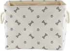 Bone Dry Pet Storage Collection Paw and Bone Print, Small Rectangle, 14x8x9, Gray