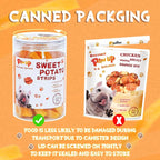 PAWUP Sweet Potatoes Strips Dog Treats - Single Ingredient Soft Chews w/Taurine, Chewy Sticks for Small & Medium Dogs, Easy to Digest, 12.5oz