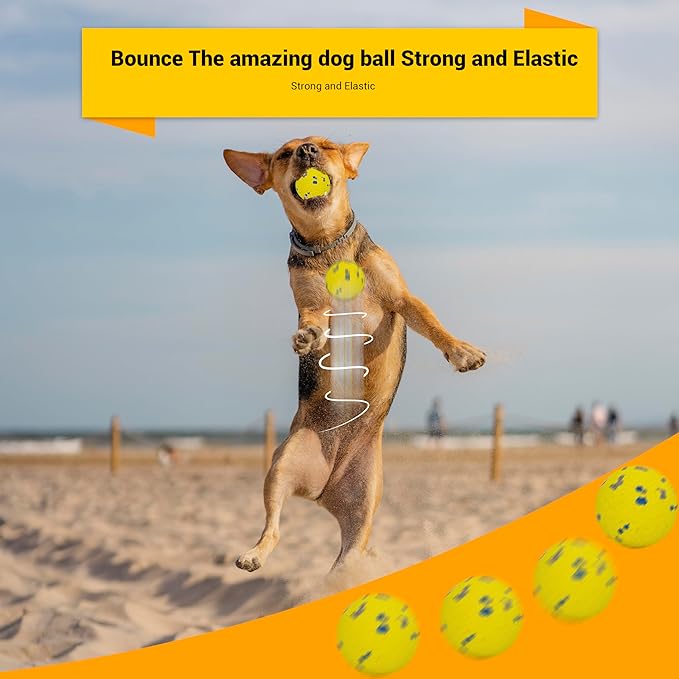 Dog Balls Toys for Aggressive Chewers, Indestructible Durable Bouncy Floating Balls for Dogs to Fetch, Durable Solid Rubber Ball for Training Dog(2 Pack)