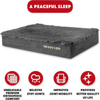 The Dog’s Bed Orthopedic Memory Foam Dog Bed, Large Grey Fur, Pain Relief for Arthritis, Hip & Elbow Dysplasia, Post Surgery, Lameness, Supportive, Calming, Waterproof Cover