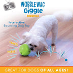 Wobble Wag Giggle Bounce Interactive Dog Toy- Sound Making Bouncing Ball for Dogs Ages Indoor & Outdoor Play, Soft & Durable with Easy Grip Design- Pets Know Best