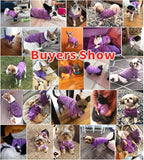 Idepet Pet Dog Classic Knitwear Sweater, Soft Fleece Coat for Small,Medium Dog,Warm Pet Dog Cat Clothes,Puppy Customes 2 Color (XXL, Purple)