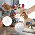 Christmas Dog Squeaky Toys for Large Dogs Tug of War Dog Plush Toys,Large Stuffed Dog Toys with Crinkled Paper,Stuffed Animals Toys for Dogs to Keep Them Busy